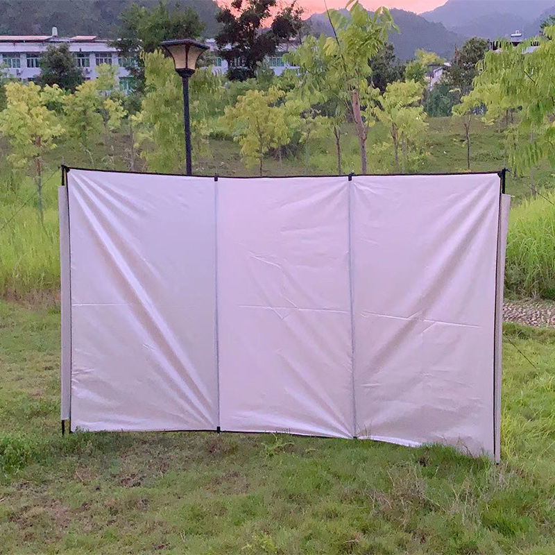 Multi-purpose Outdoor Screen Convenient Barbecue Windbreak Wall Camping Wild Self-driving Tour Rainproof Sky Screen Silver-coated Projection