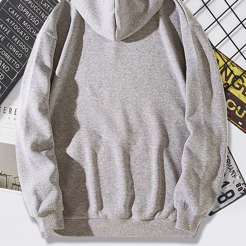 Spring and Autumn Women's Fashion Letter Print Back Hoodie Sweatshirt with Fleece Loose Hooded Sweatshirt AliExpress Amazon Hot Selling