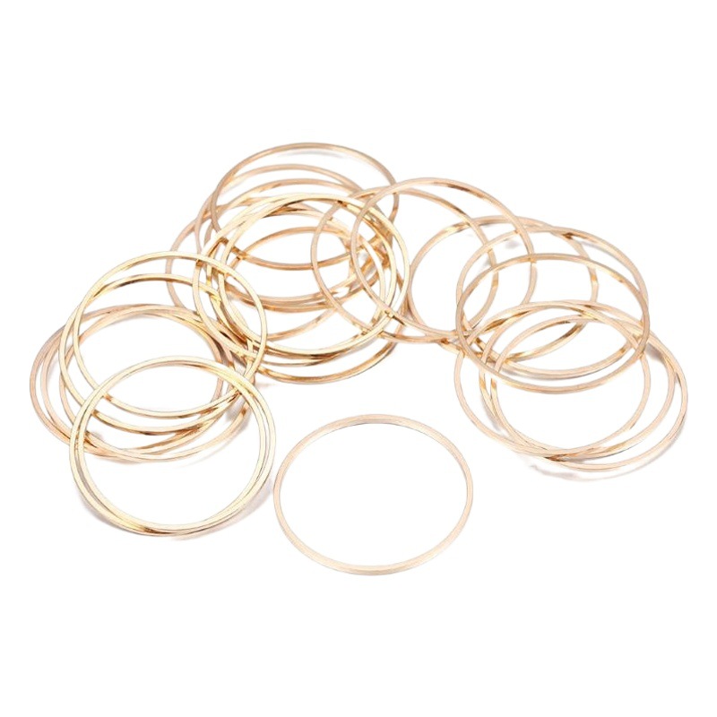 12-50mm cobre puro galvanoplastia círculo cerrado anillo sin boca anillo de boca sólida DIY pendientes accesorios material
