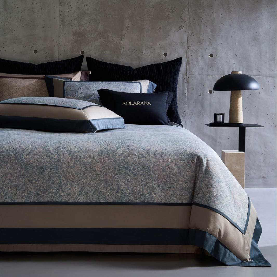 High-End Accessible Luxury Style Digital Printed Bedding and Bedding, High-End Island Cotton, Pure Cotton, Long-Staple Cotton Four-Piece Set Eleanor