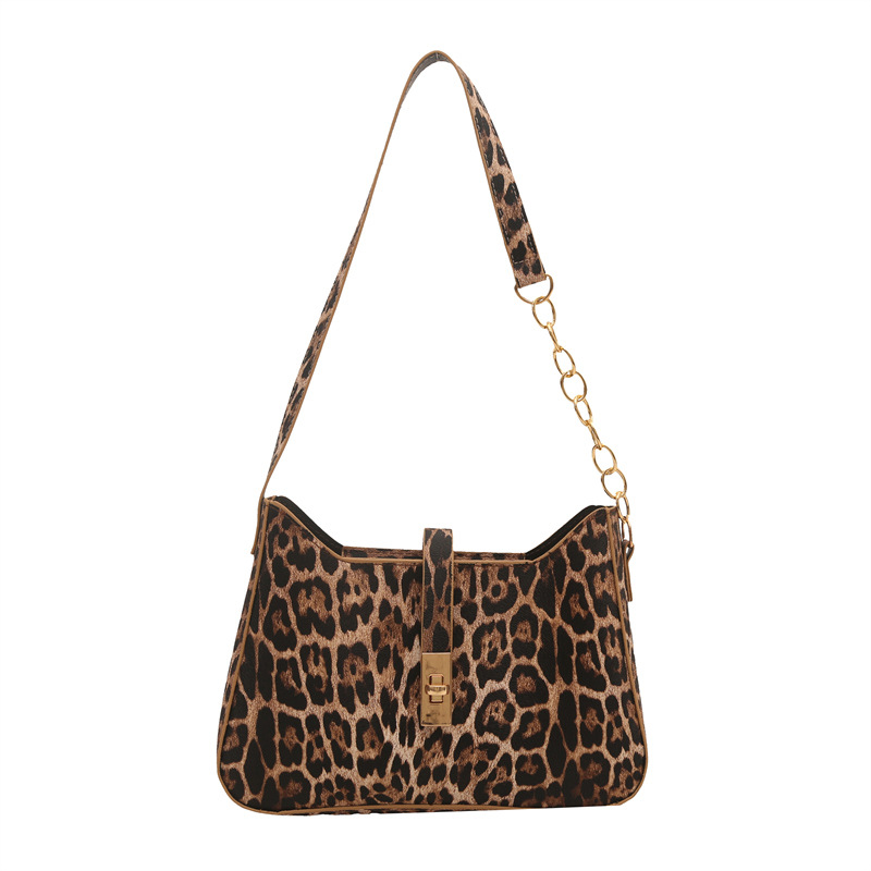 Bolso de leopardo de alto valor de cara nicho para mujeres 2024 nuevo popular bolso de brazo de hombro de estilo caliente bolso de mano