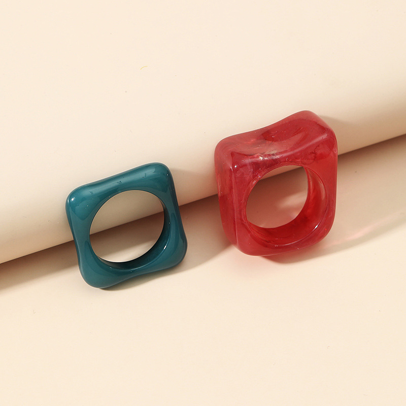 Korea Geometric 2-piece Ring display picture 3