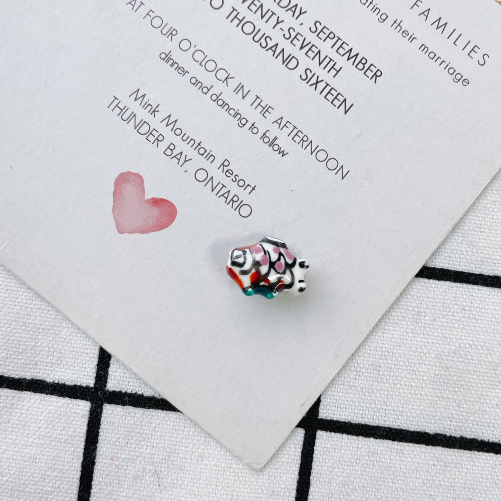 10 PCS/Package 15*12mm Ceramics Fish Jewelry Accessories Beads display picture 14