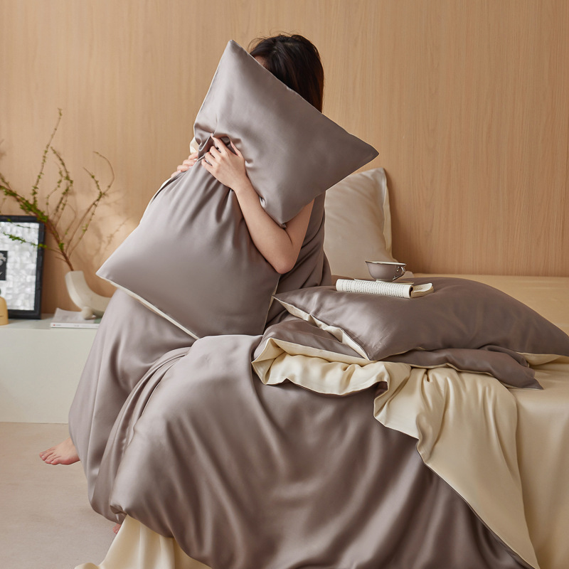 High-end Tencel Four-piece Bed Sheet Set For Summer Comfort_voghion.com