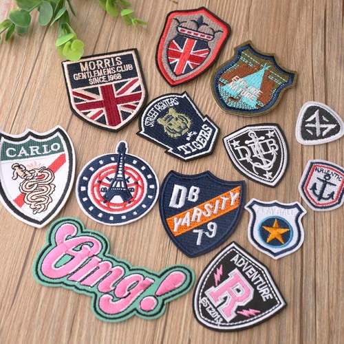 Yixiu embroidery cloth stickers computer embroidered badges cool and trendy DIY iron tower rice armband badge series clothing