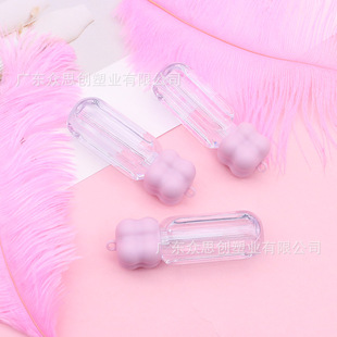 New Concave Vertical Stripes Inner Cup Lip Gloss Tube Cloud Pendant Lip Glaze Tube Cosmetics Packaging Manufacturer Direct Delivery