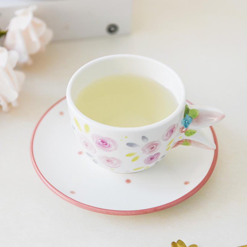 Heranwell Estilo nórdico ins lindo tetera de cerámica grande fresco conejo Kung Fu perfumado té tetera té de la tarde