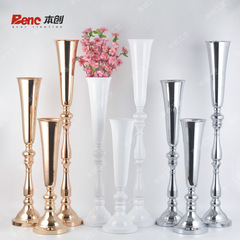 ウェディング装飾花器客間生け花置物ヨーロッパ風シンプル花瓶ラッパ筒花器結婚式路引道具