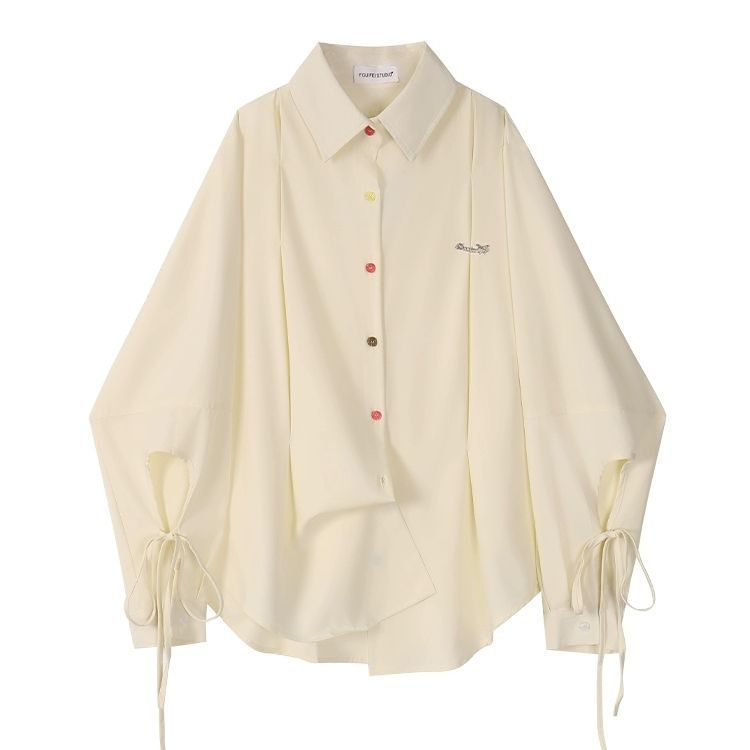 Large Size Medium Color Long Top Sun Protection Fat Outer Cardigan Design Button Shirt Jacket Women Spring and Summer