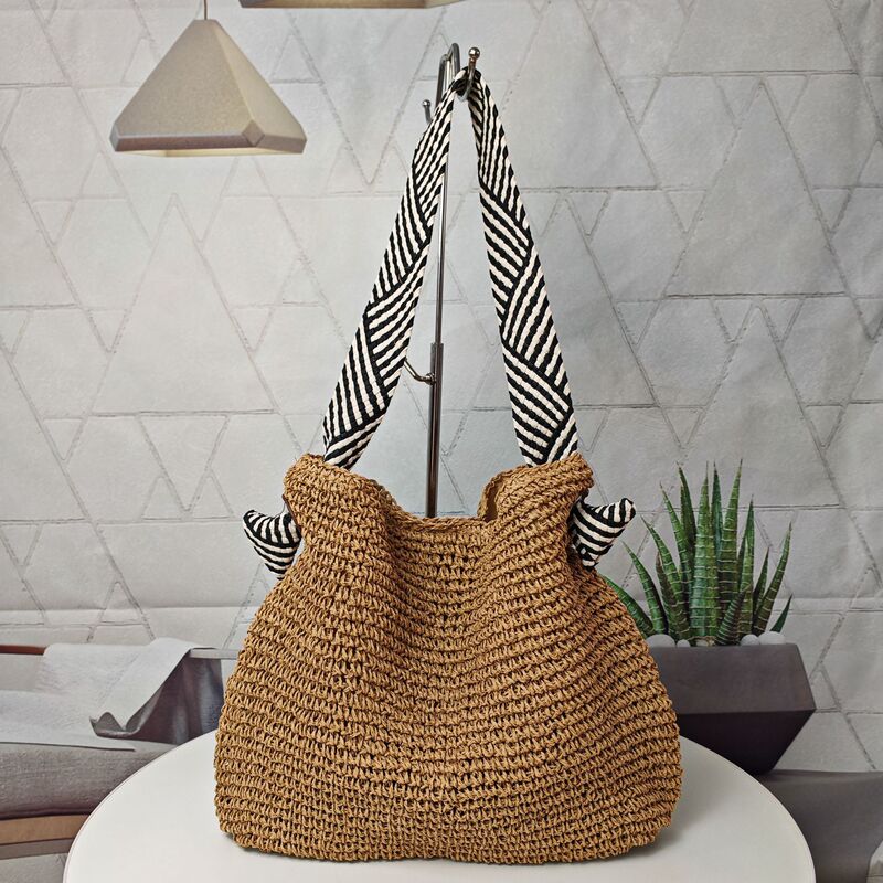 On behalf of the wholesale Korean style ins navy style Joker paper rope straw bag shoulder bag large capacity Joker fashion lazy On behalf of the wholesale Korean style ins navy style Joker paper rope straw bag shoulder bag large capacity Joker fashion lazy