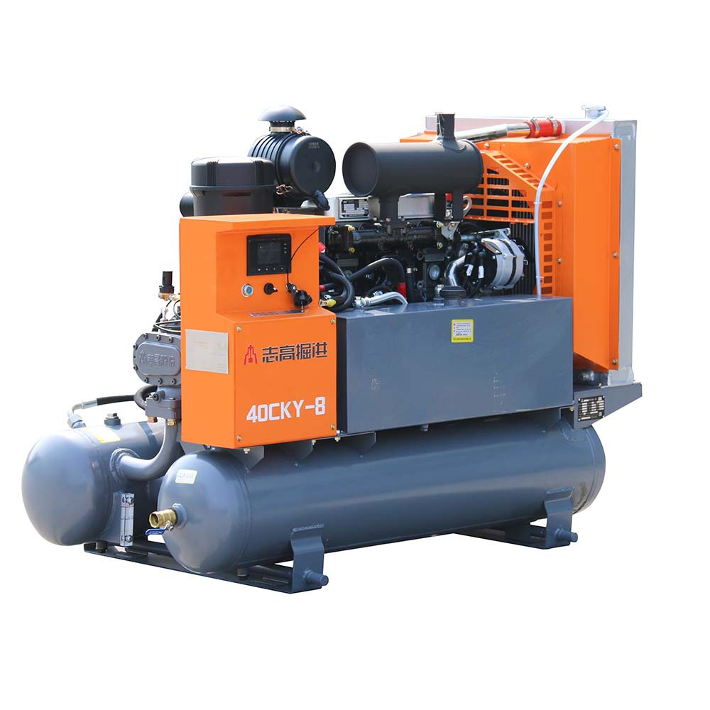 Diesel Air Compressor, Diesel Electric Engineering Air Pump, Mining Air Compressor, Mobile Piston Mining Air Compressor