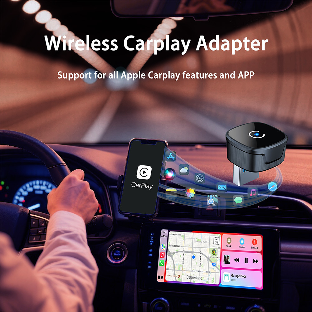 New Wireless Carplay Box with Android Auto 2-in-1 Smart Car-Machine Interconnection Aibox Adapter