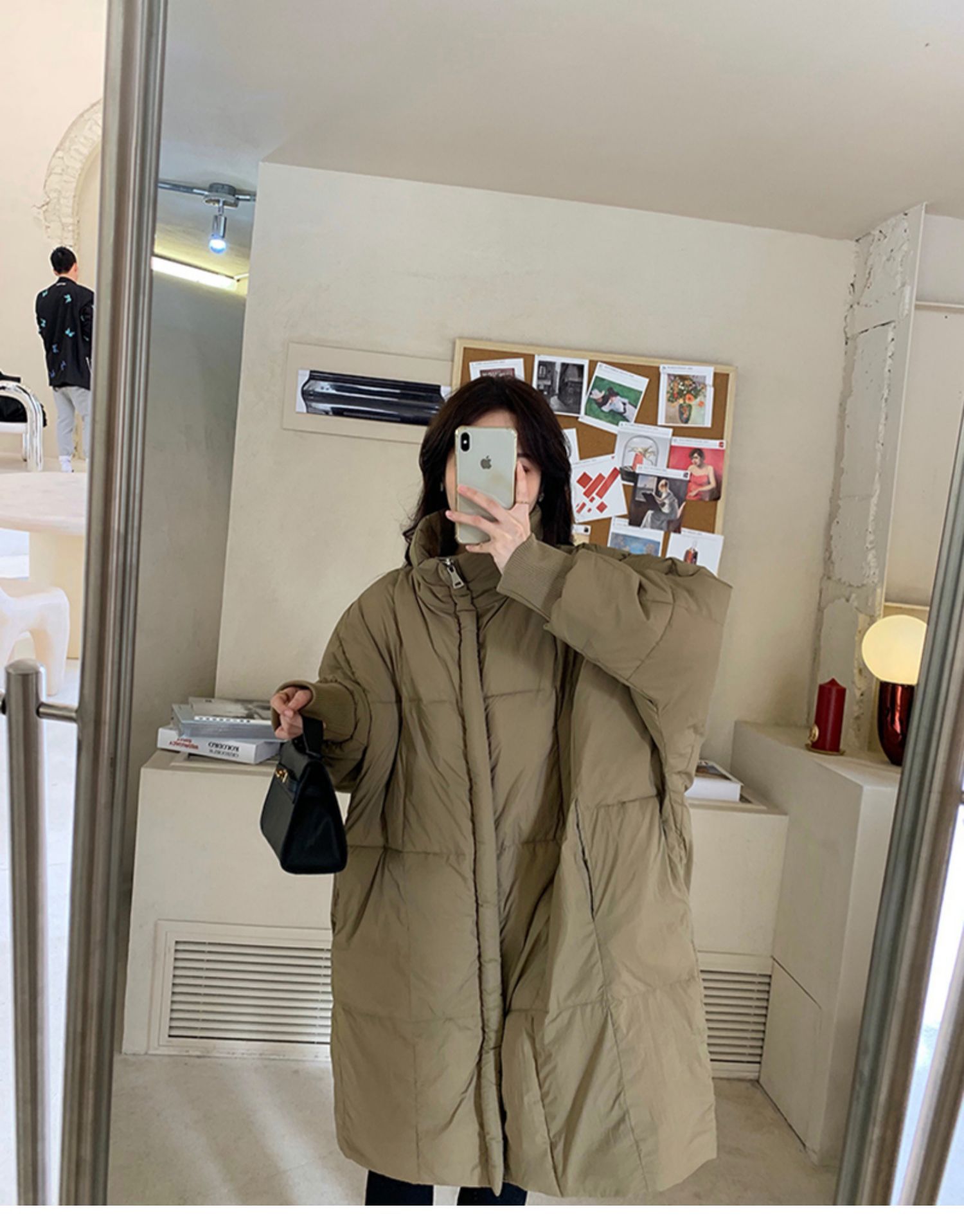 Women's Long Cotton Coat Thickened Retro Mid Length Winter Jacket_voghion.com