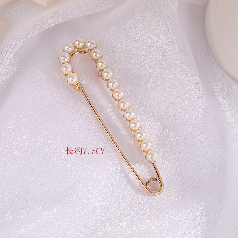 84#别针金色珍珠