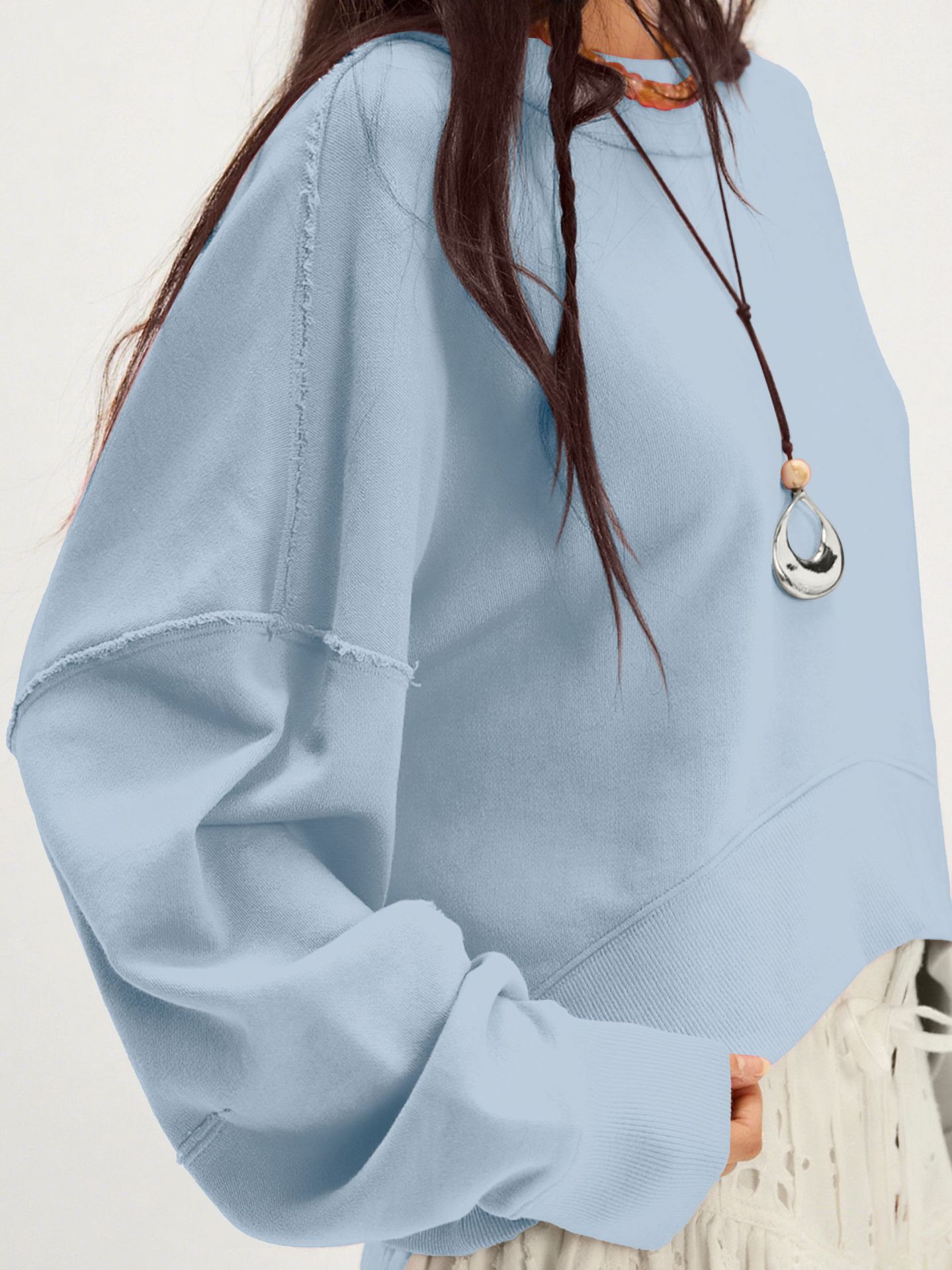 Women's Long Sleeve Pullover Sweatshirt Casual Autumn Winter_voghion.com
