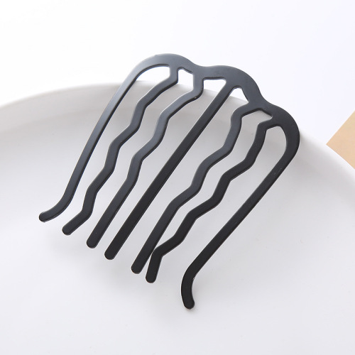 Insert comb lazy person bun hair brush hair pin inverted hair clip U-shaped hair clip professional hairstyle hair accessory for women trendy