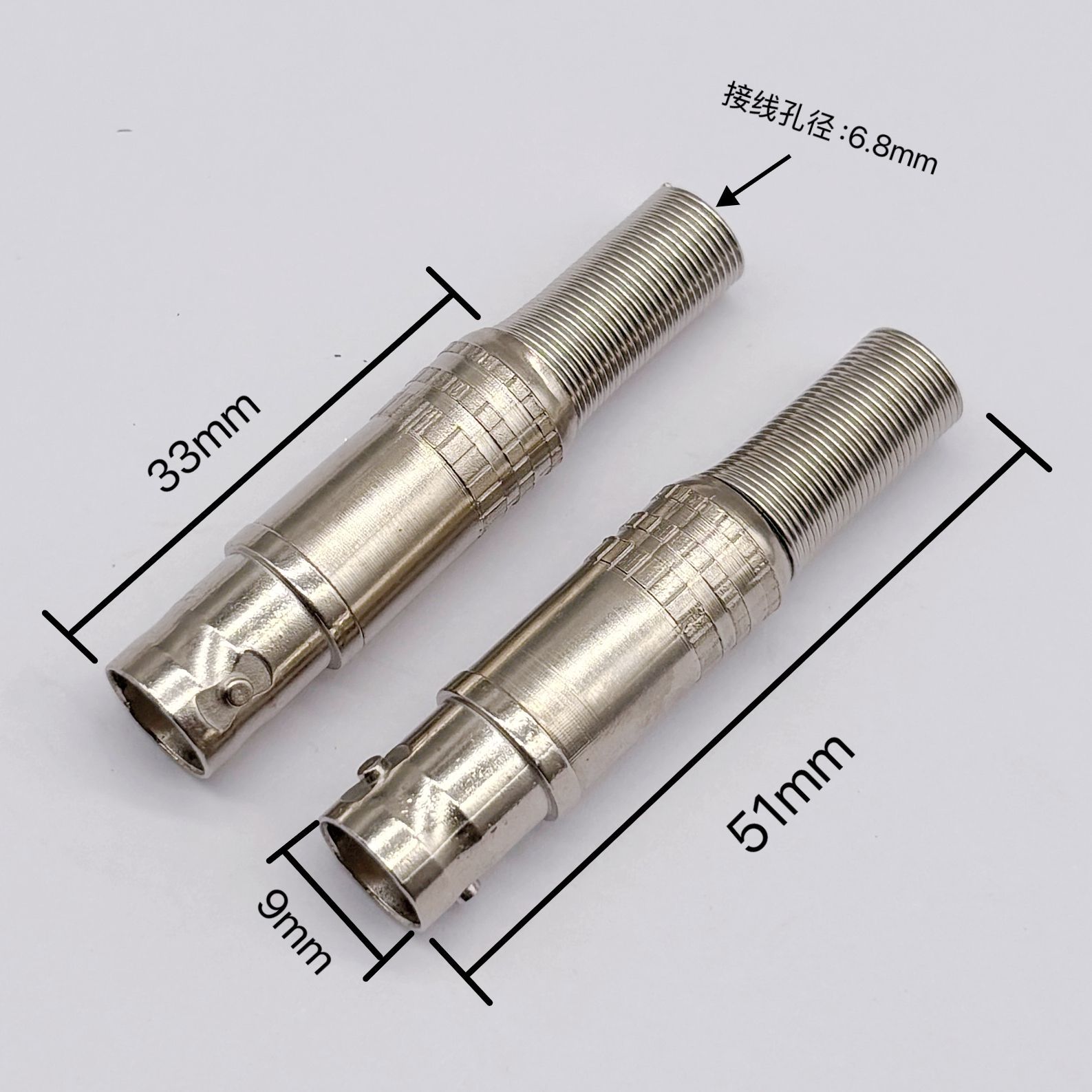 BNC母头 Q9-K-5视频头 BNC对接Q9监控器连接头Q9焊接BNC-K5 Q9母