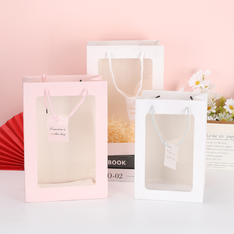 情人节礼物包装手提袋生日伴手礼玩偶玩具礼品袋母亲节手工定制