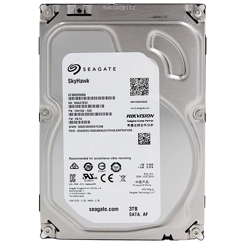 Оригинальный жесткий диск Hikvision для видеонаблюдения 3,5" SATA 1 ТБ ST1000VX008