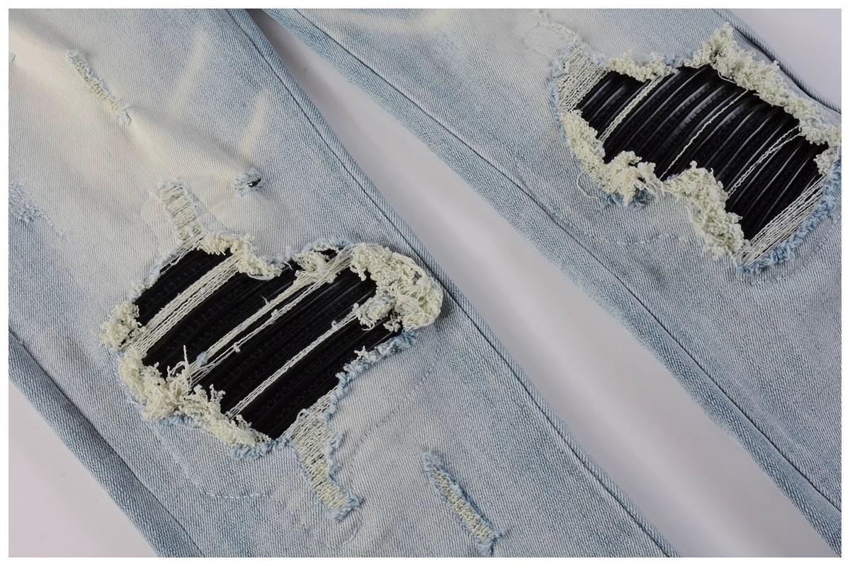 Hip Hop Trendy Ripped Skinny Jeans American Street Style Popular In Europe And America Perfect For A Niche Market Look 2026 Men's Denim_mkmklike.com