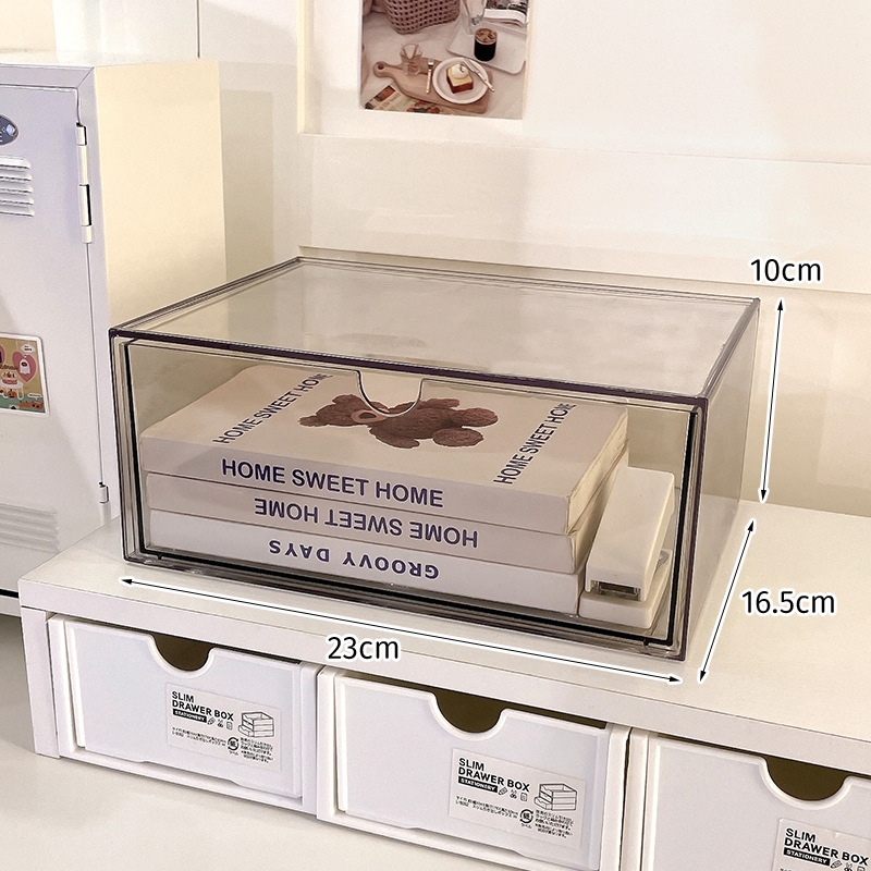 Cajón combinado transparente (extra grande)