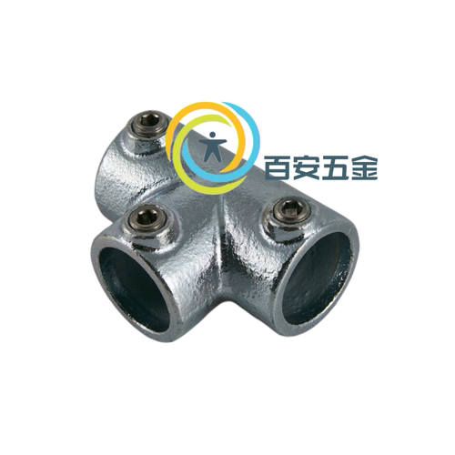 Wholesale 25 galvanized pipe connector fixings buckle hanger accessories 6-point round pipe shelf two-way joint fastening