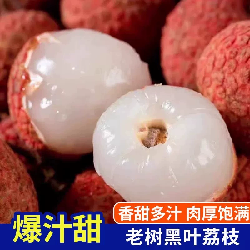 SF Cold Chain Black Leaf Личи из Фуцзяня, только что собранные и доставленные, 2.5kg больших фруктов, сезонные фрукты для беременных, целая коробка с бесплатной доставкой.