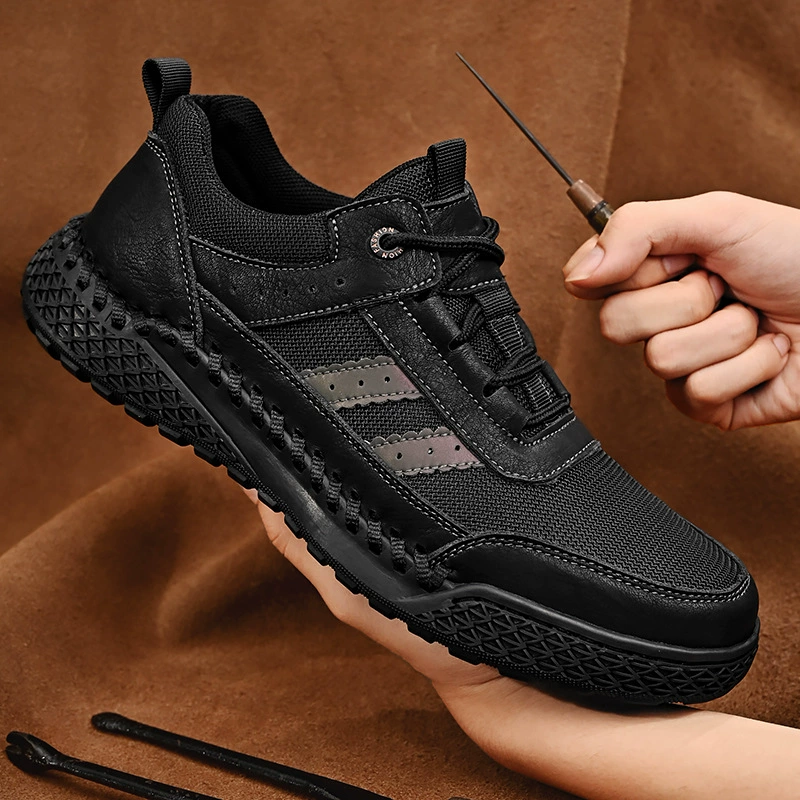 Прямые продажи с фабрики 8807 трансграничная повседневная мужская обувь больших размеров с вышивкой ручной работы