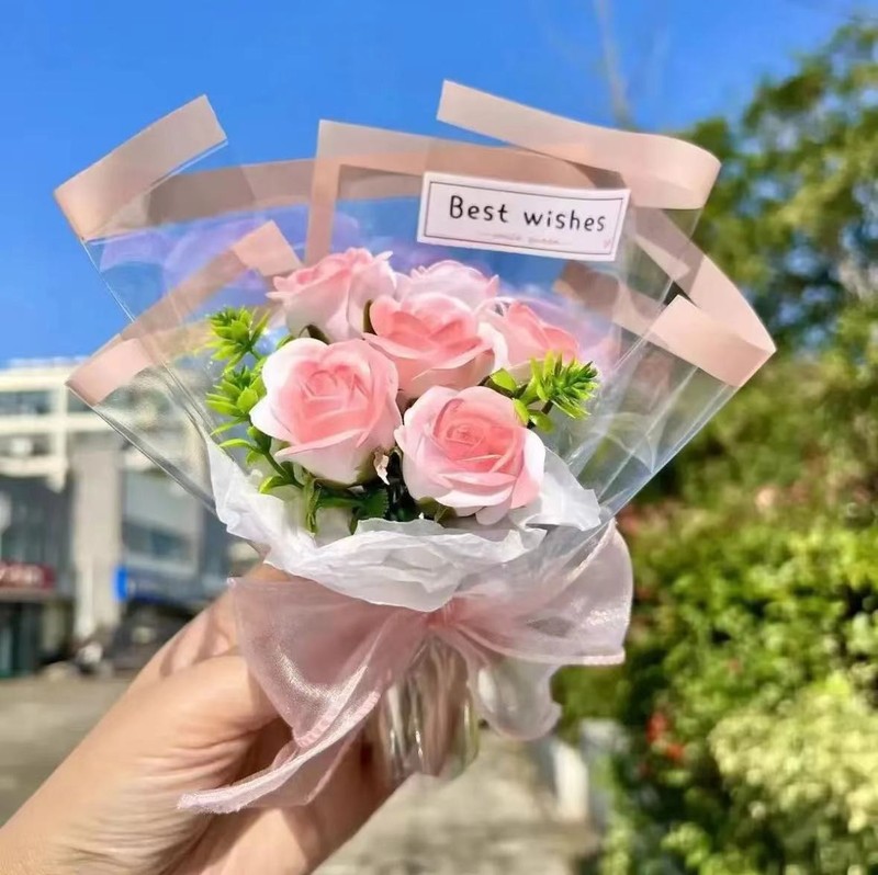 车载迷你出风口小花束口袋小花束玫瑰花永生花香皂花|undefined