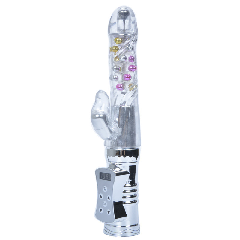 Retractable Rotating Bead Vibrator with 36 Modes, USB Rechargeable Thrusting Wand — detail image 9