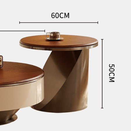 월넛 나뭇결 조리대 사이드 테이블 60cm
