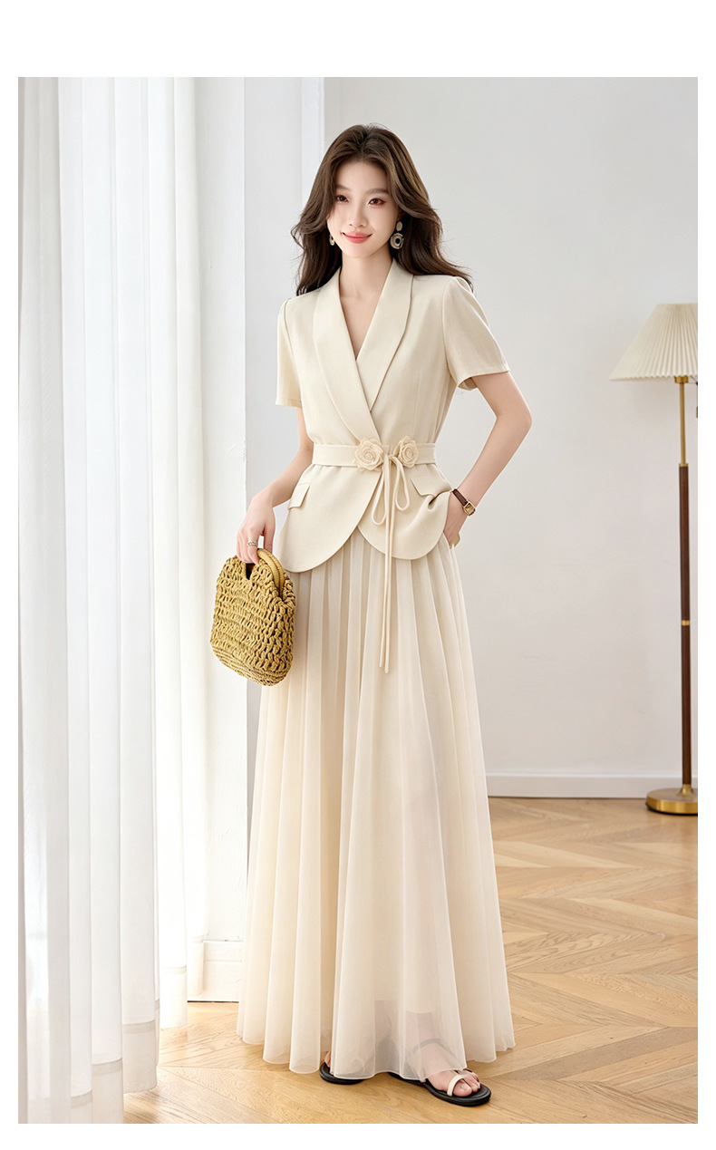 Set vest chân váy nữ công sở phong cách tiểu thư sang trọng, form ôm gọn dáng — Màu ảnh chi tiết 14