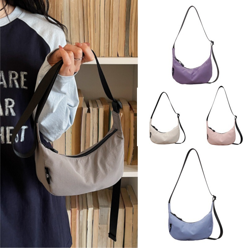 2026 New Model Small Moon-Shaped Crossbody Bag / Wide Shoulder Crossbody Bag for Women, Celine Style Outdoor Small Bag