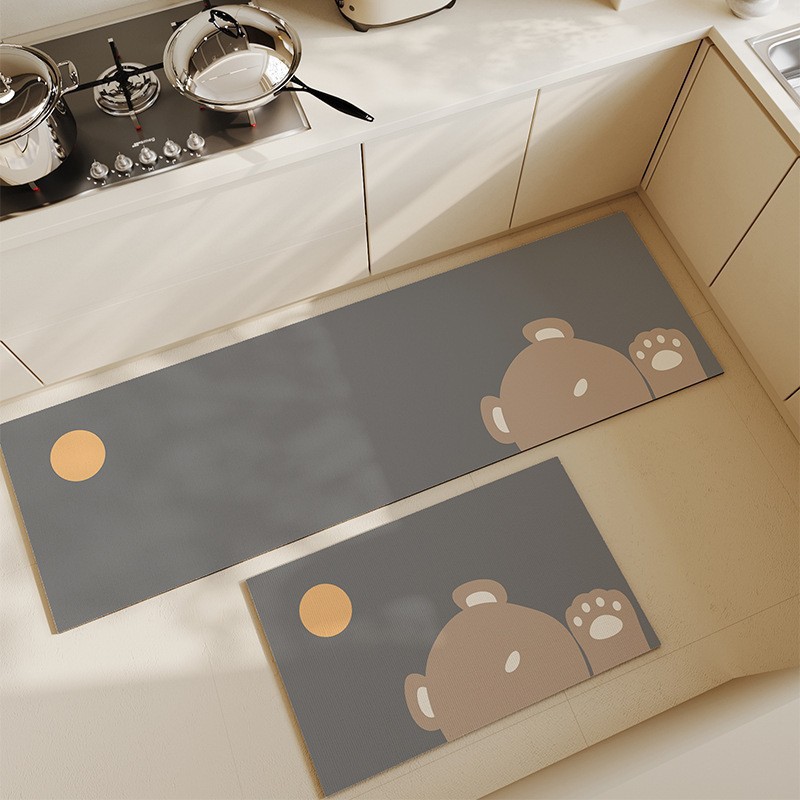 Cocina esterilla de dibujos animados simple alfombra de barro de diatomeas hogar esterilla antideslizante de absorción de agua resistente al desgaste