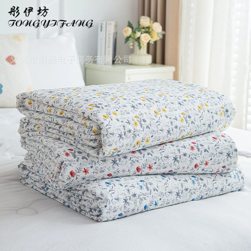 Летнее одеяло из ледяного шелка с кислотным принтом, одеяло с кондиционером, тонкое одеяло, моющееся одно и двуспальное прохладное одеяло, мягкое летнее одеяло для общежития