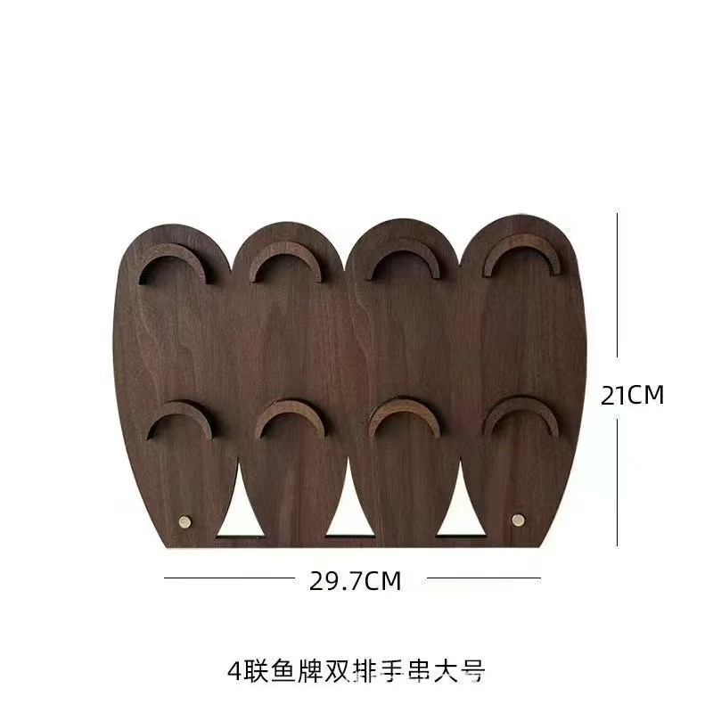 木制手链展示架手串收纳架木质珠宝项链陈列架桌面实木手链架|undefined