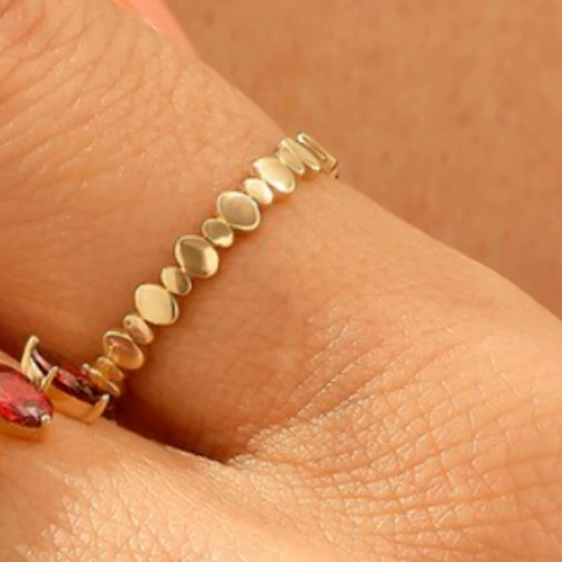 Ring stainless steel, 750 sample gold
