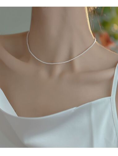 Millet beads highlight pearls simple temperament pearl necklace high-end gold necklace versatile jewelry clavicle chain