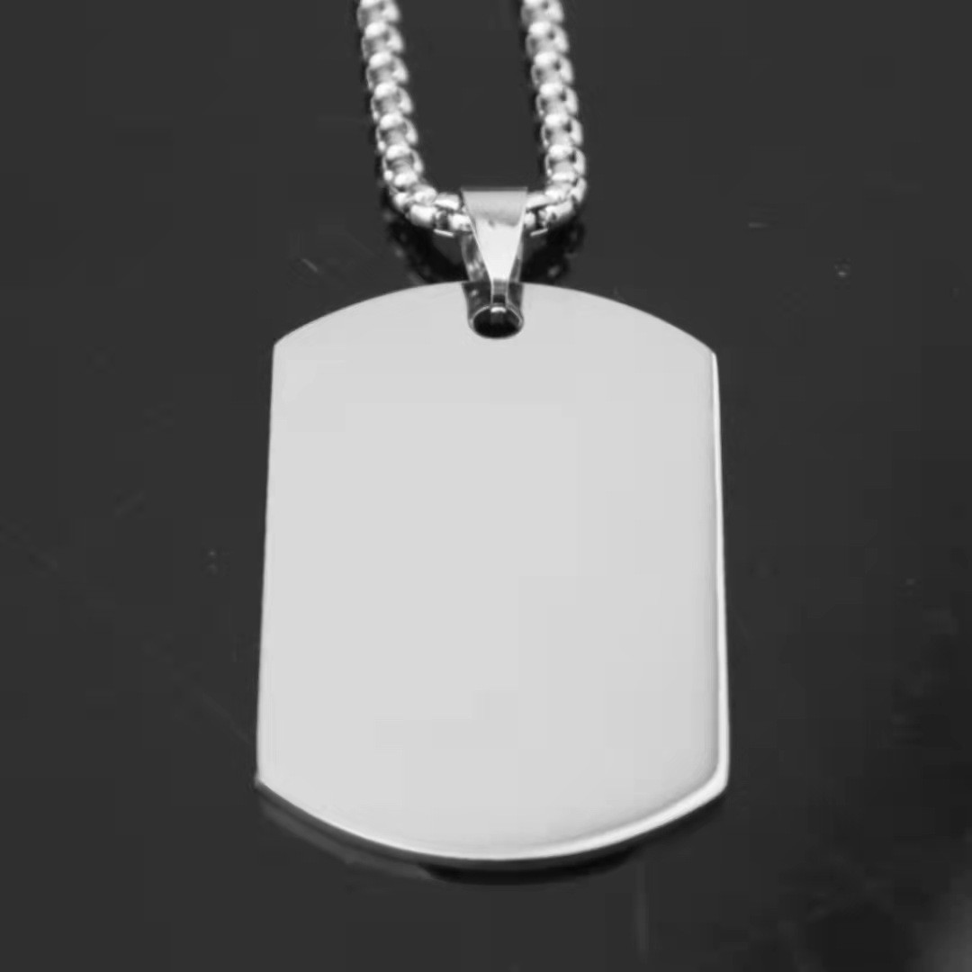 Pendant, Chain Jewelry Making Type 28*50mm Jewelry Making Size DIY Jewelry Accessories Classification 1 Piece 28*50mm Alloy Customization Laser Engraving Solid Color Pendant Chain DIY Jewelry Accessories