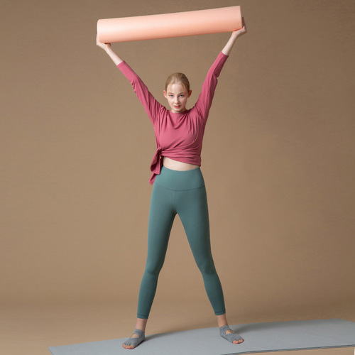 Peach-butt nude-feeling nine-point soft brushed lulu high-waisted yoga pants white high-waisted butt-lifting Pilates fitness pants