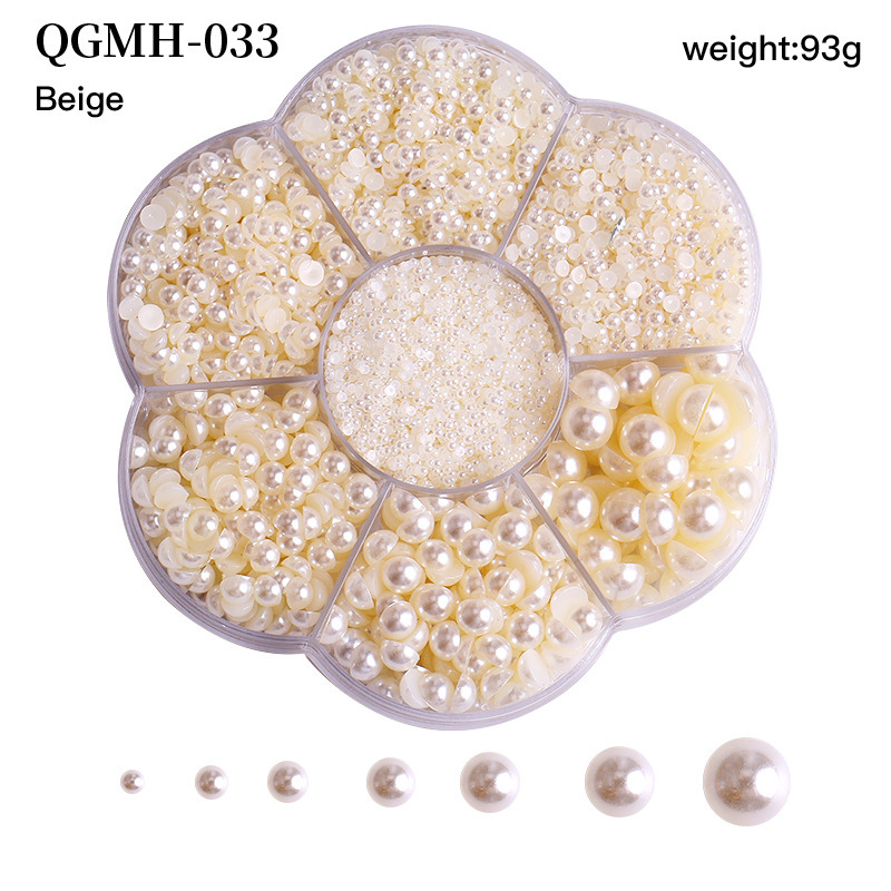 20色パールネイルアクセサリー7格梅の花ボックスカラー半円真珠アクセサリー2/3/4/5/6/8/10mm|undefined