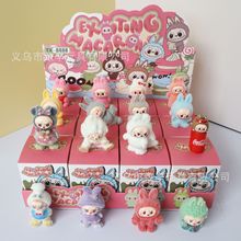 新品泡泡玛特拉布布盲盒labubu三代树脂植绒潮玩摆件手办地推批发