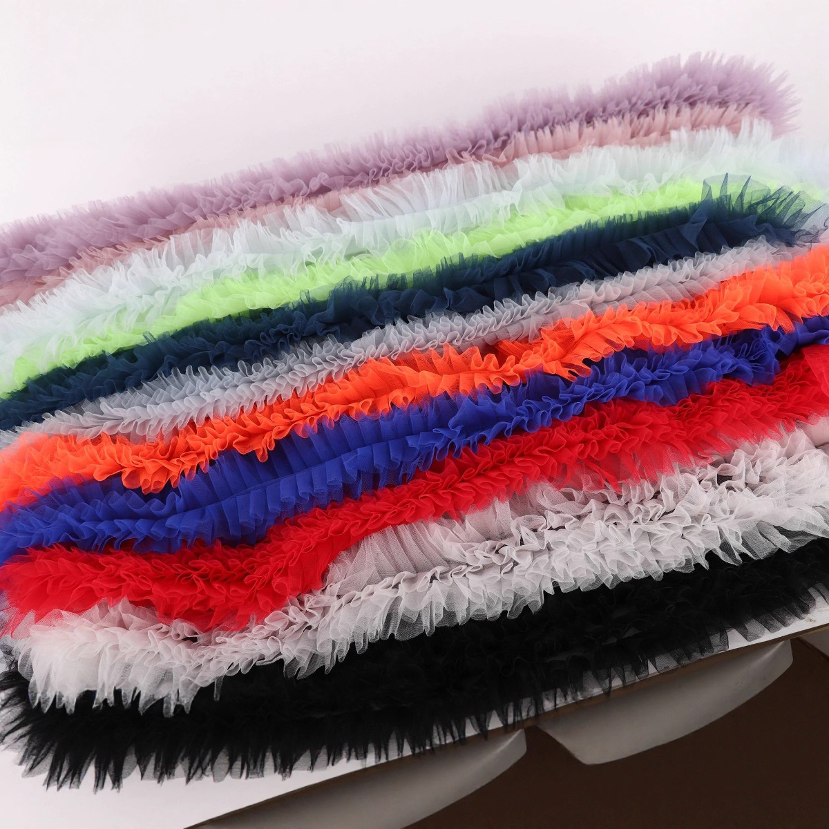 厂家现货新款辅料蓬蓬裙摆立体蕾丝花边diy毛领口衣领礼服网纱