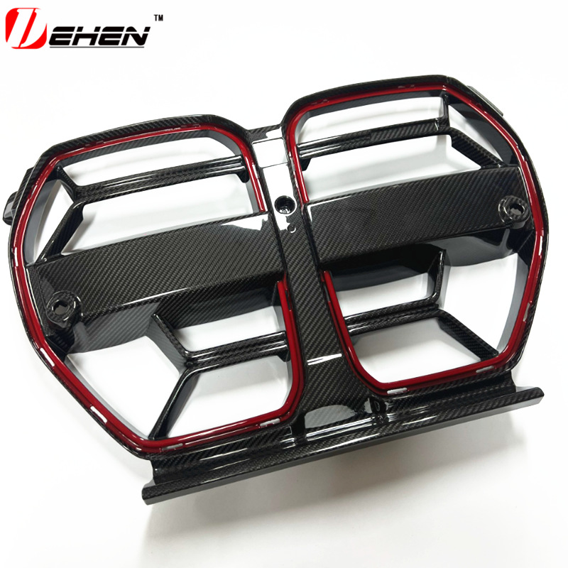 Suitable for Bmw's New M3 M4 G80 G81 G82 Dry Carbon Fiber Front Grille Csl Carbon Fiber Lower Grille