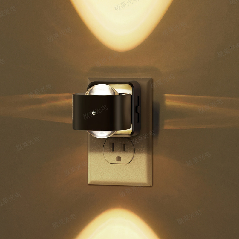 Plug-In Night Light Gy154 Light-Controlled 2W Short Square Tube Lens Night Atmosphere Projection Sensor Night Light Plug-In Night Light Gy154 Light-Controlled 2W Short Square Tube Lens Night Atmosphere Projection Sensor Night Light