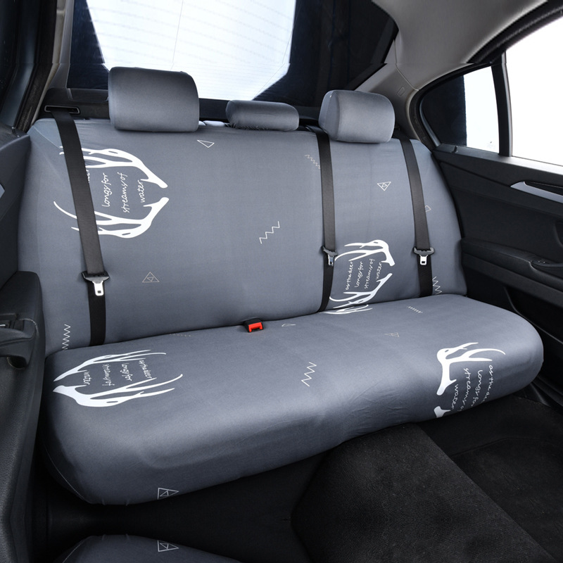 Elastic universal car seat cover, rear split-type waterproof seat cushion cover, backrest cover, headrest cover, simple elastic design