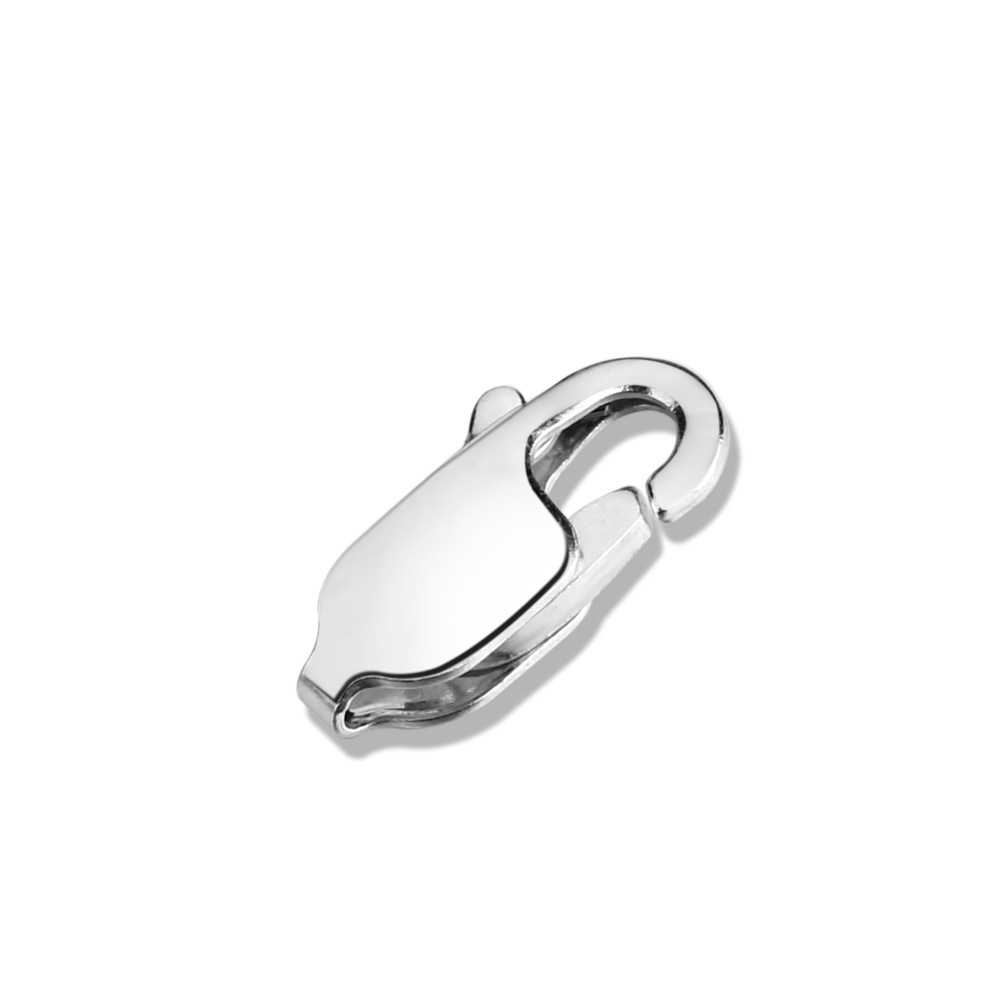 S925 plata esterlina collar de perlas de cadena hebilla conector de cola de pescado cuadrado primavera langosta hebilla pulsera hebilla accesorios de bricolaje image 7