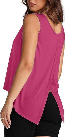 Vente En Gros Femmes Décontractée Style Simple Vêtement De Rue Couleur Unie Sans Manches T-shirts display picture 21