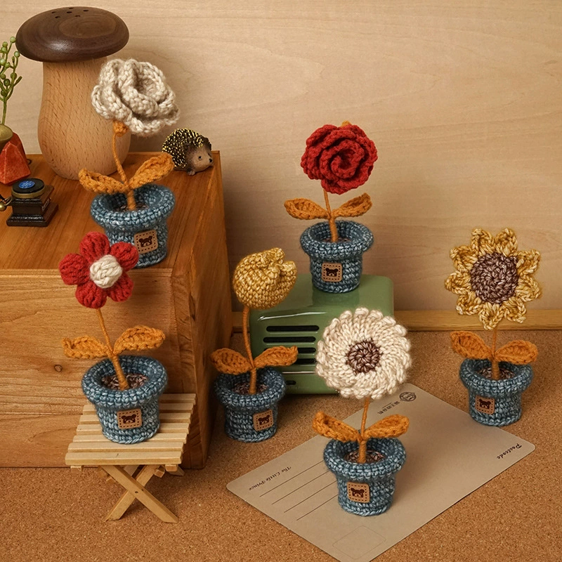 Woven small pot Фэйфэй, набор материалов для плетения, ручная работа, букет, подсолнух, подарок на день рождения