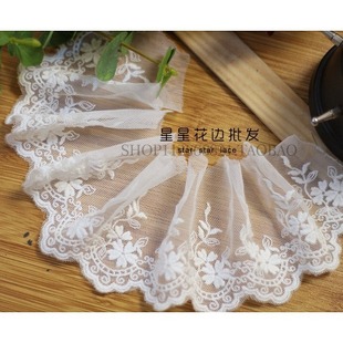 7.5cm wide wholesale Japanese and Korean mesh lace embroidery lace DIY children's clothing stitching decorative sewing accessories